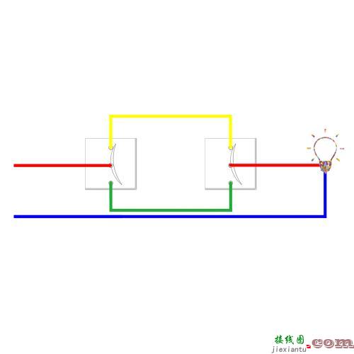 三开双控开关接线图-双联双控开关接线图  第7张