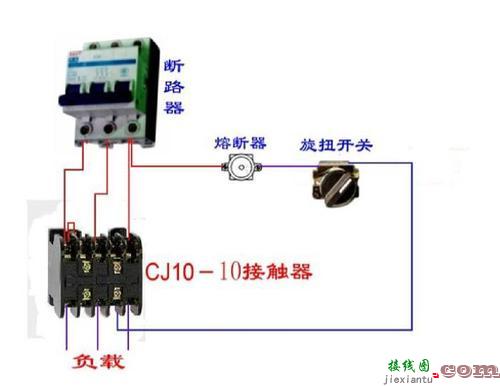 380v交流接触器怎么接-按钮开关接触器接线图  第5张