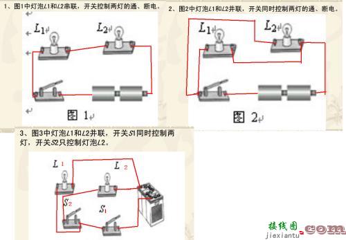 6个灯一个开关接线图-串联灯泡实物接线图  第4张