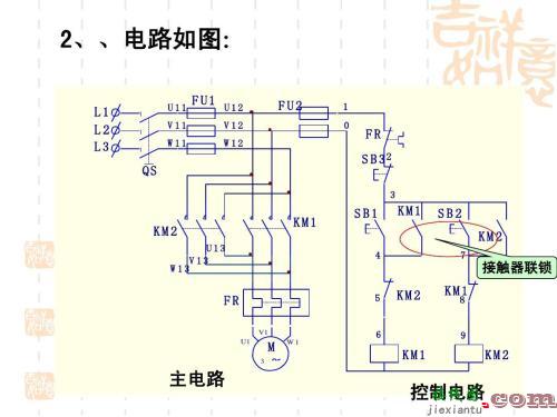 电机自锁控制电路图-接触器自锁带灯接线图  第2张