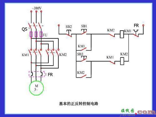 电机自锁控制电路图-接触器自锁带灯接线图  第4张