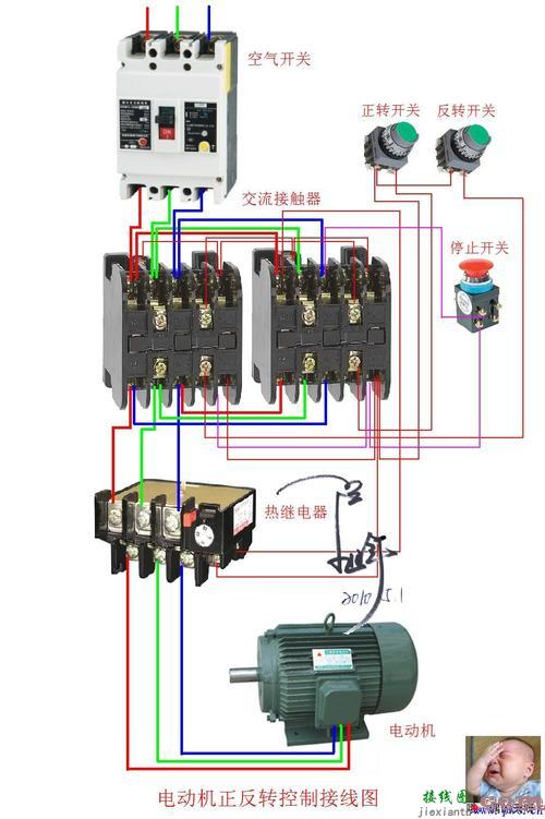 电机正反转-380接触器指示灯接线图  第7张