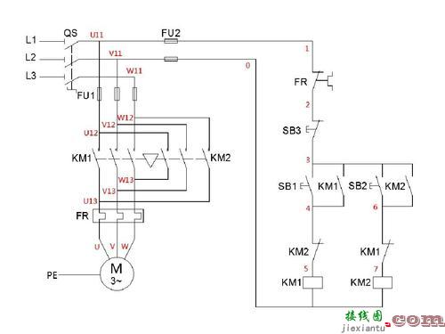 交流接触器指示灯接线图-接触器自锁带灯接线图  第4张