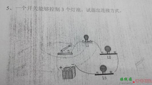 三个灯泡并联接线图解-两个灯泡串联电路图  第9张