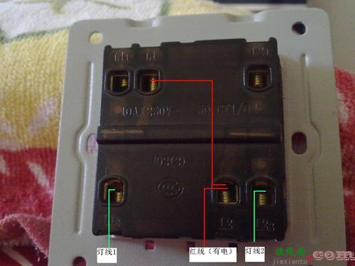 家用电线开关接法图解-电灯接线图实物图  第4张