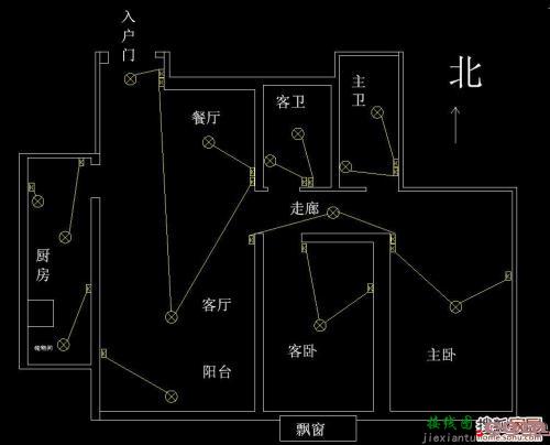 三灯3控开关接线实物图-一个灯三个开关接线图  第4张