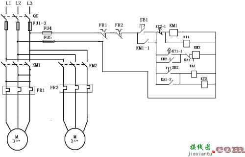 电机启动停止电路图-启动停止按钮接线图  第1张