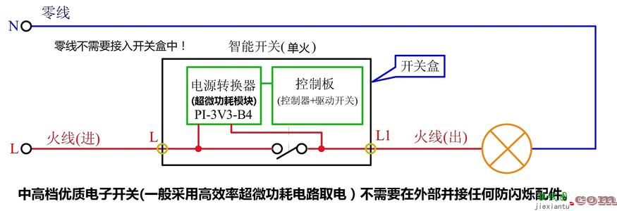 一灯三控电路图-一灯3控开关接线图解  第9张