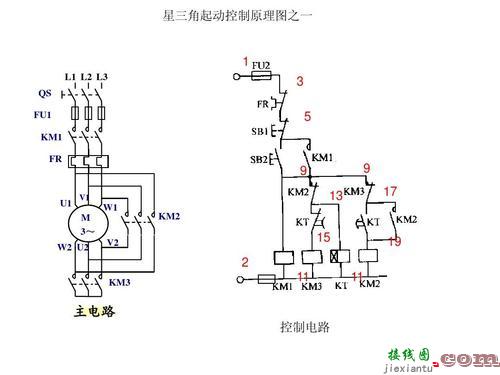 直流并励电动机实验原理-直流电源开关接线图  第9张