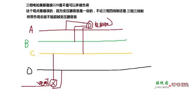 三相电改单相接线图-三相电怎么接出220v图  第8张