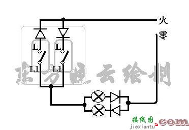 单联三控开关布线-单灯双控开关接线图解  第23张