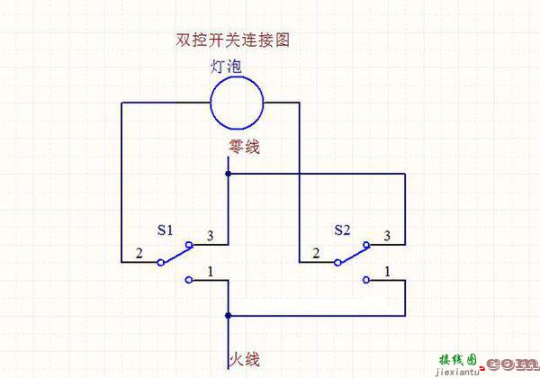 单联三控开关布线-单灯双控开关接线图解  第21张