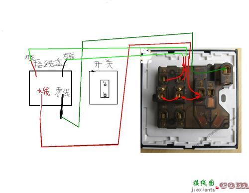 一灯一开一插座接线图-开关和灯泡的接法  第4张