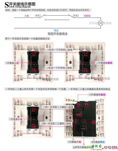 单开双控带插座控一灯-单开双控开关接线图  第6张