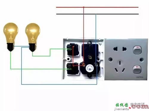 家庭照明线路电路图-220v照明电路接线图  第10张