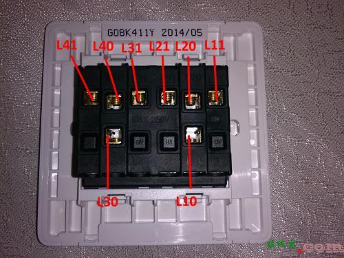 4灯4控开关接线实物图-220v时控开关接线图  第5张