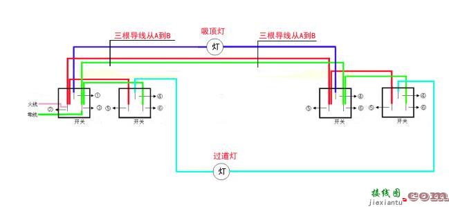 单灯双控-单灯双控开关接线图解  第3张