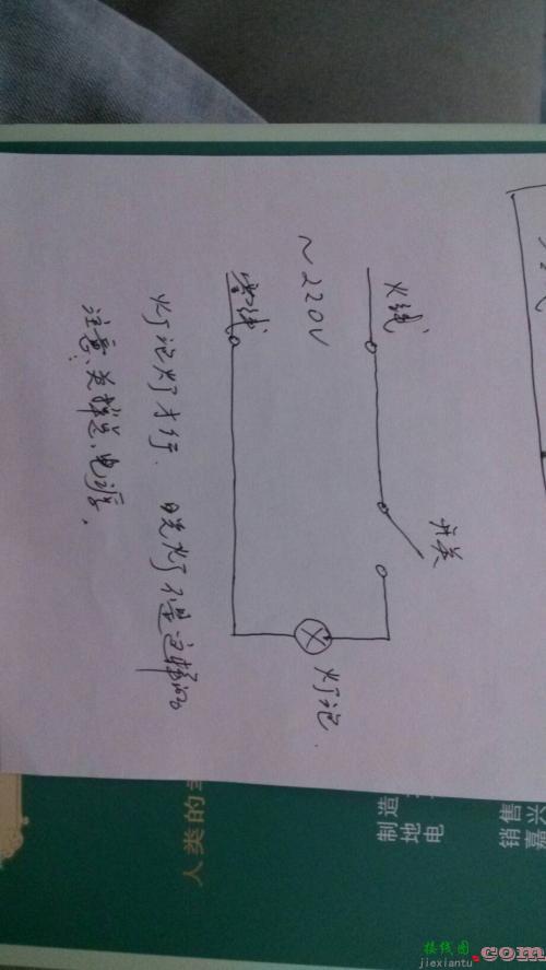 灯泡开关怎么接线图解-家用灯泡按钮开关接线  第1张