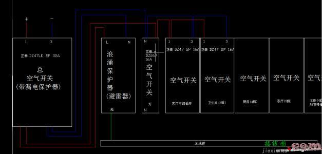 家用220配电箱接线图-家用开关怎么接示意图  第1张