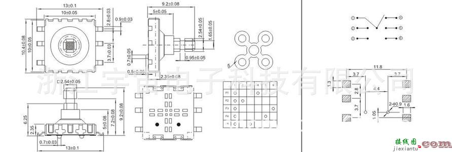 六脚船型开关正反接线图-三档开关接线图220伏  第7张