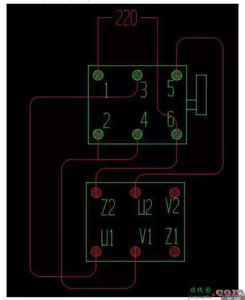 德力西倒顺开关220接线图-220v倒停顺开关接线图  第1张