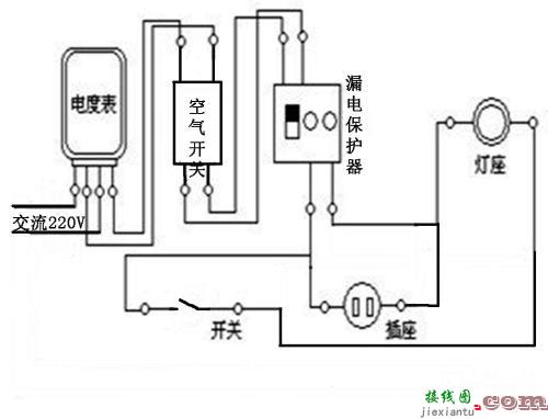 220v家用电线接法图解-家用开关接法和接线图单开  第3张