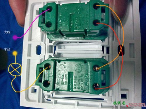 220v家用电线接法图解-家用开关接法和接线图单开  第6张