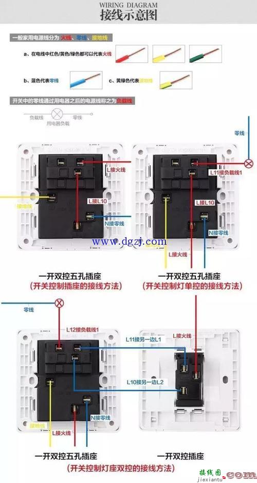 公牛多控开关四孔接线图-220v开关实物接线图  第6张