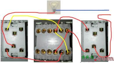 三控一灯开关接线图-一灯一开关接线图解  第5张