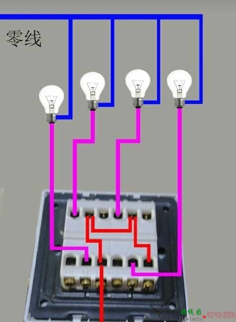 普通灯泡开关接线图-家庭灯线开关的线路图  第16张