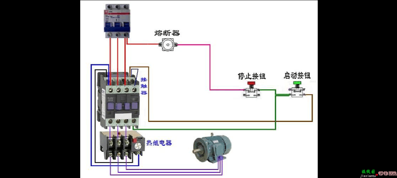 14脚中间继电器自锁接线图-启停开关实物接线图  第9张