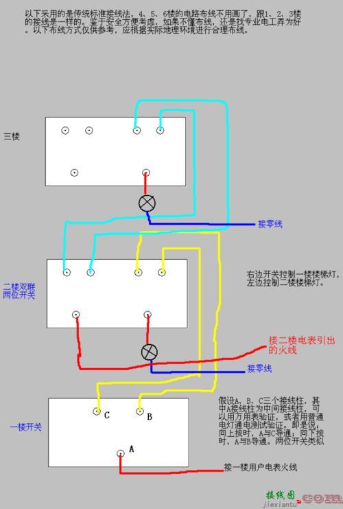 床头开关双控灯接线图-220v单控灯开关接线图  第6张