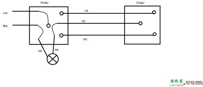 双控开关接线图-单灯双控开关接线图解  第1张