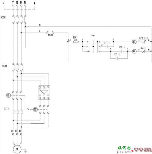 双按钮控制启停电路图-启停按钮接线图  第8张