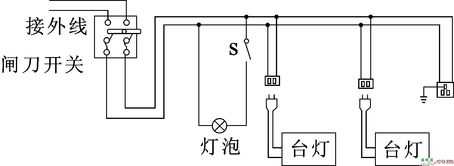 380伏接220灯泡线路图-220v灯泡串联接线图  第4张