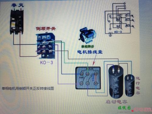 单相电机正反转接线路图-单相电机正反转接线图  第6张