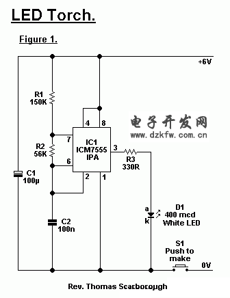 LED手电筒电路  第1张