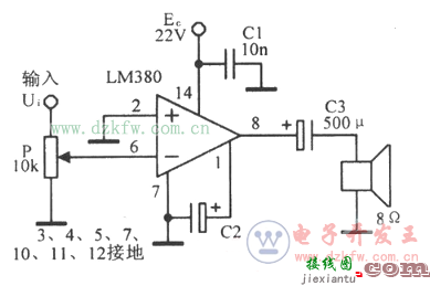 简单音频功放电路原理图大全（六款简单音频功放电路设计原理图详解）  第4张