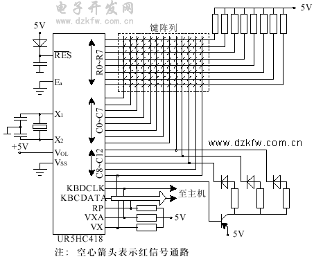 普通键盘电路原理图  第1张