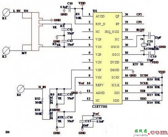 基于CSE7780智能插座的计量电路设计  第1张