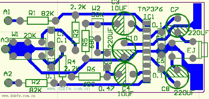 TA7376组成的耳机放大电路图  第2张