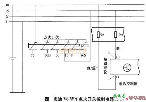 电瓶与与起动机接线图-启动开关接线图  第8张