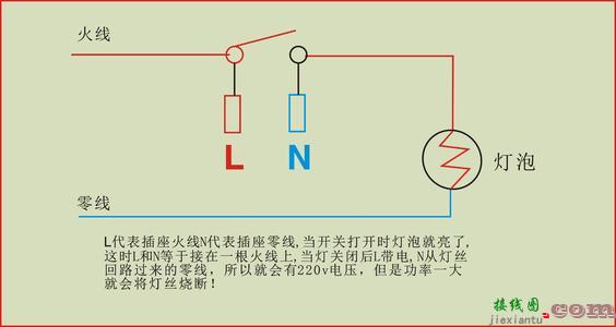 老式灯绳开关接线图-家庭灯线开关的线路图  第7张