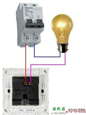 电灯开关怎么接线图解-一灯一开一插座接线图  第20张