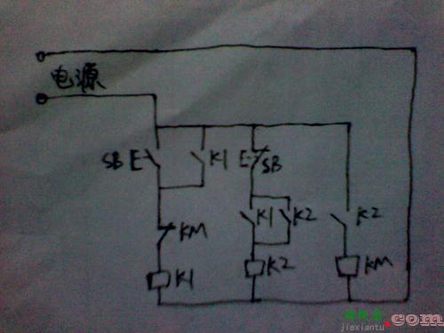 一只按钮开关控制启停-启停开关实物接线图  第3张