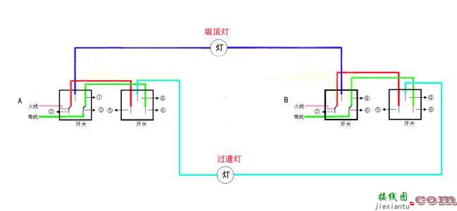 两根线双控开关接线图-两根线怎么接单开关  第10张