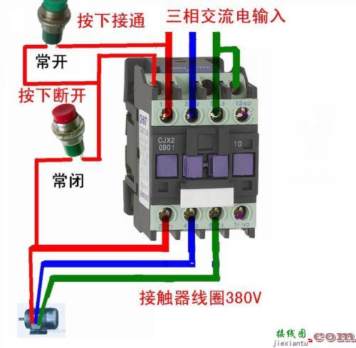 380v6孔倒顺开关接线图-380v直控按钮开关接线图  第3张