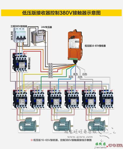 电葫芦接收器实物图-220v手柄实物接线图解  第6张