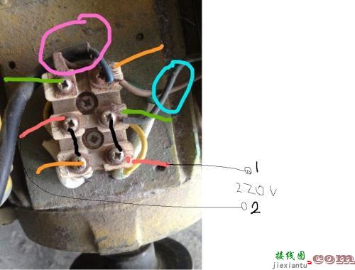 电机三根线怎么接电容-220v正反转实物接线图  第2张