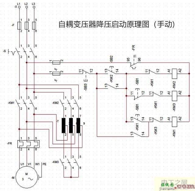 电动机自耦降压启动柜变压器接线图  第3张